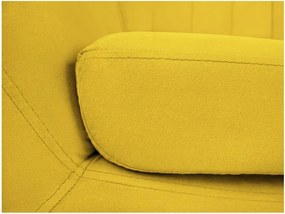 Canapea cu tapițerie din catifea Mazzini Sofas Sardaigne, 188 cm, galben