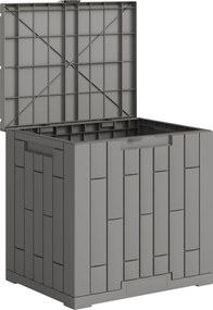 Outsunny Ladă de Grădină 114L din Rășină Impermeabilă și Anti-UV cu Închidere cu Cheie, 56x44x54 cm, Gri | Aosom Romania