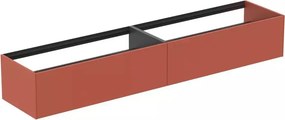 Dulap baza suspendat Ideal Standard Atelier Conca rosu - oranj mat 2 sertare 240 cm