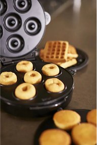 La mâna a doua: Aparat gogosi si vafe 3in1 Russell Hobbs Fiesta 24620-56, 900w, Placi antiadere, Capac cu autoblocare, Bordo/Negru
