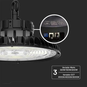 LED Lumină Industrială UFO High Bay 200W 230V 3000K/4000K/6000K IP65