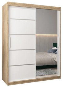 Dulap de haine 150 cm cu oglindă Verika 2 150 (stejar sonoma + alb). 1064206