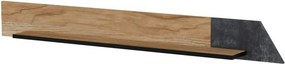 Polita OVO, stejar/gri beton, PAL laminat, 130x20x15 cm
