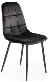 Set 4 scaune K417 velvet negru