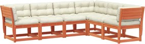 vidaXL Set mobilier de grădină cu perne, 6 piese, lemn masiv de pin