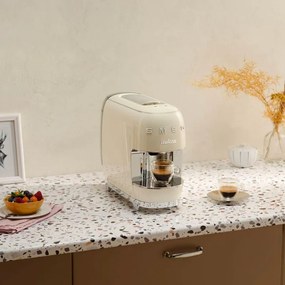 Espressor cu capsule SMEG Lavazza A Modo Mio LM200, 1250 W, 10 bar, 0,9 l, Incalzire rapida, Crem