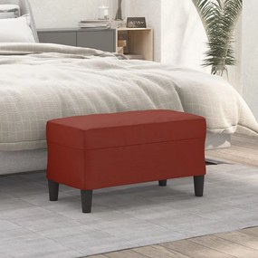 349395 vidaXL Bancă, roșu vin, 70x35x41 cm, piele ecologică