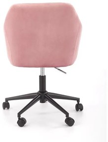 Scaun de birou Fresco velvet roz H91 cm