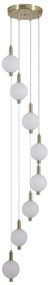 Lustra LED suspendata alama lucios sticla acid Luminique 8Lt