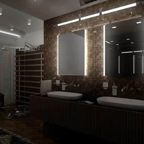 NIMCO ZP 11001 - Oglindă LED de baie cu iluminare de fundal, 6500K, 70 x 50 cm, IP44