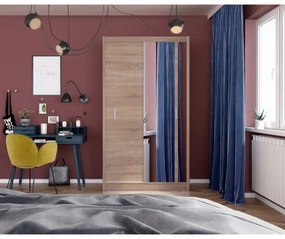 Dulap cu oglindă SABRINA 120x215 cm, stejar sonoma