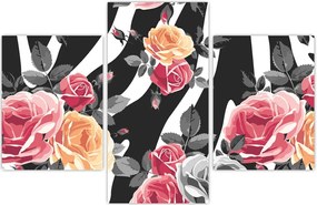 Tablou cu trandafiri înfloriți (90x60 cm)
