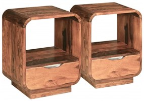 Noptiera cu sertar, lemn masiv de sheesham, 40 x 30 x 50 cm 1