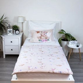 Lenjerie de pat pentru copii iepure Star 100x135 cm, 40x60 cm