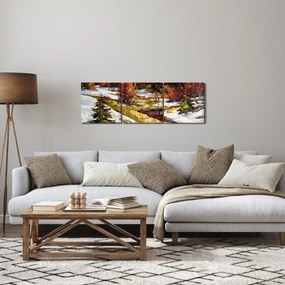 Tablou - Sosirea primăverii (cu ceas) (90x30 cm)