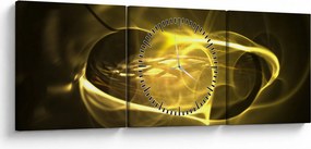 Tabloul modern abstract (cu ceas) (90x30 cm)