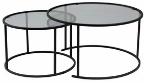 Set de măsuțe de cafea Aurum Black and Grey80 cm, 2 buc.