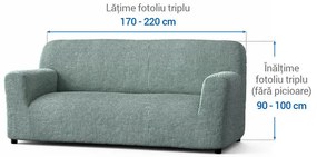 Huse bielastice COSTINA mentă fotoliu triplu (l. 170 - 220 cm)