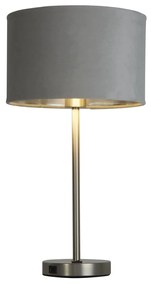 Veioza/Lampa de masa design modern Finn, nickel, gri