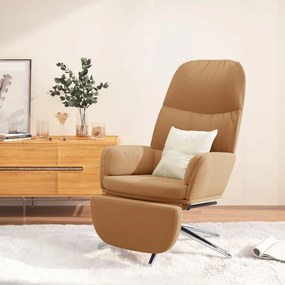 Scaun relaxare cu suport picioare gri taupe piele intoarsa eco Gri taupe