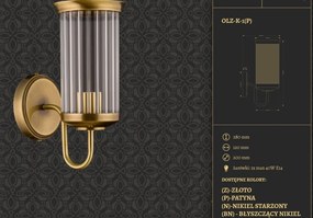 Aplica design clasic din alama OLZANO