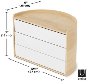 Organizator de baie în culoare naturală rotativ Moona – Umbra