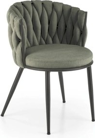 Scaun K516, verde/negru, stofa clasica/metal, 57x60x79 cm