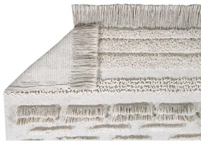 Covor gri deschis/crem lavabil/țesut manual din bumbac 140x200 cm Air Natural – Lorena Canals