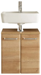 Dulap fără chiuvetă în culoare naturală suspendat cu aspect de lemn de stejar 53x60 cm Quickset 318 – Pelipal