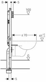 Rezervor wc cu cadru incastrat Geberit Duofix Sigma cu cadru 8 cm grosime