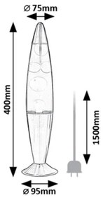 Lampă LED cu lavă Rabalux 76111 LOLLIPOP RAINBOW 2 LED/25W/230V
