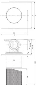 Omnires Contour baterie de dus ascuns cupru CT8045CPB