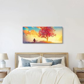 Tablou - casa în deal (120x50 cm)