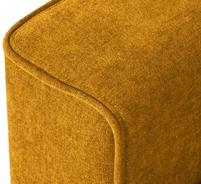Coltar extensibil Fano 6 locuri  mustariu picioare negre – L323 x l174 x h89 cm