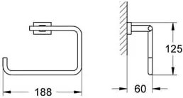 Inel prosop Grohe Essentials Grohe Cube,montare perete, crom-40510001