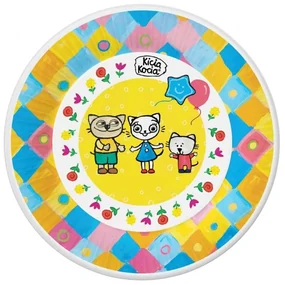 Pisică Kitty Kitten farfurie de hârtie set de 6 - 18 cm