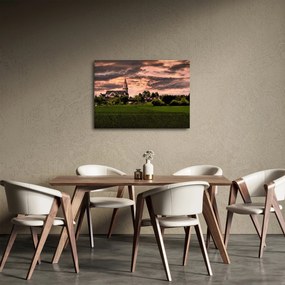 Tablou cu peisaj și biserică (70x50 cm)
