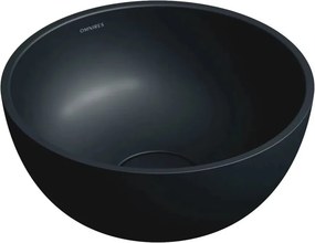 Lavoar pe blat Omnires Shell M+ finisaj negru lava mat 35 cm