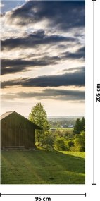 Fototapet pentru ușă - Cabană de pădure (95x205cm)