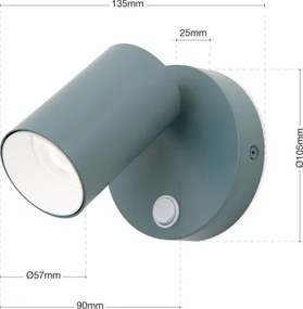 Orion - Aplică spot de perete PENN 1xGU10/13W/230V gri