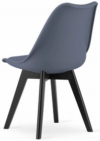 OFERTA Scaun gri inchis BALI MARK cu picioare negre, clasa II calitate.