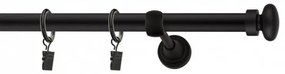 Galerie SIMPLA PRINDERE PERETE 19 mm FLAT BALL NEGRU (Alege marime: 280 cm)