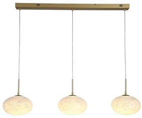 Lustra LED suspendata metal auriu sticla decorativa Confetti