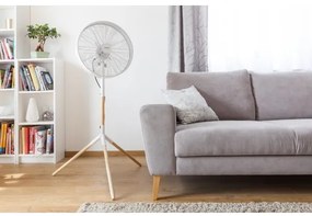 Ventilator cu suport Sencor 50W/230V alb/fag