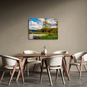 Tablou - Barcă pe lac (70x50 cm)