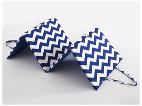 Pernă pentru scaun de grădină albă/albastră pentru șezlong 49x137 cm Zig Zag – B.E.S.