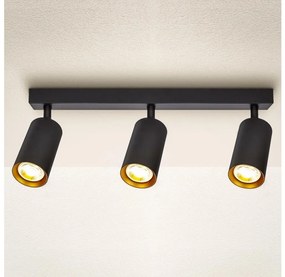 Brilagi - Spot LED dimmabil SELE 3xGU10/6,5W/230V negru/auriu