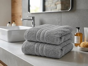 Prosop de maini Confort 50 x 100 cm gri deschis, 100% bumbac