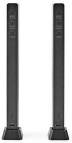 SET 2x lampă LED RGB reîncărcabilă de masă Nedis GALDP110BK LED/250 mAh