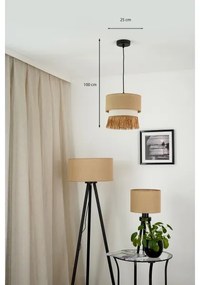 Brilagi - Candelabru pe cablu WINNETOU BOHO 1xE27/15W/230V pr. 25 cm maro/crem